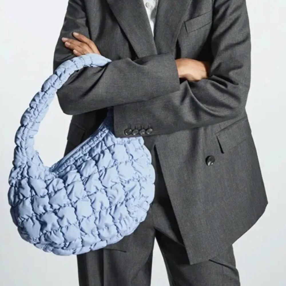 Cos Mini Quilted Bag in Light Blue